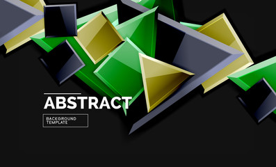 Squares and triangles geometrical background