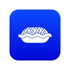 Pie icon digital blue for any design isolated on white vector illustration