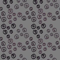 hand-drawn decorative elements gray seamless pattern. vector illustration