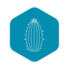 Blooming cactus icon. Outline illustration of blooming cactus vector icon for web
