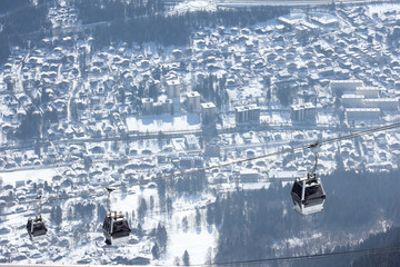 Cable car over Chamonix France