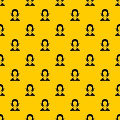 Woman pattern seamless vector repeat geometric yellow for any design