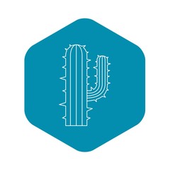 Desert plant icon. Outline illustration of desert plant vector icon for web