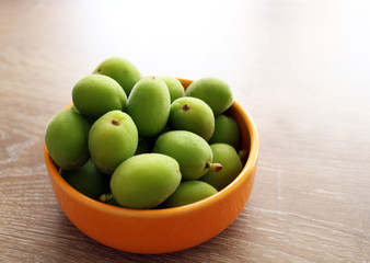 Green apricots