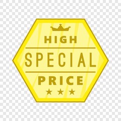 High special price label icon. Cartoon illustration of high special price label vector icon for web