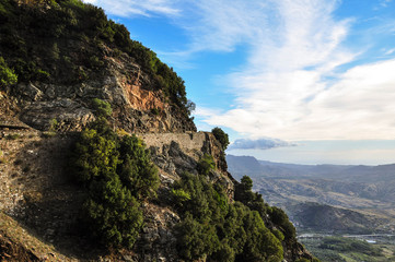 Fototapeta na wymiar views of the Aspromonte National Park with sea views