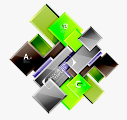 Abstract square composition for background, banner or logo