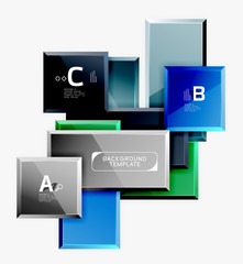 Abstract square composition for background, banner or logo