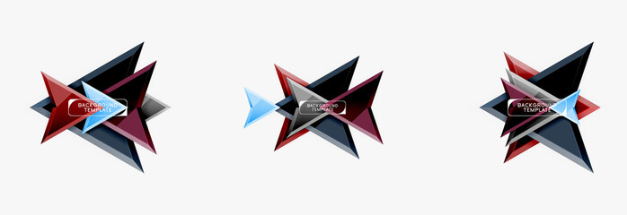 Fototapeta premium Arrows and triangles geometric design template for banner, background or logo