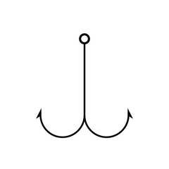 Fishing hook vector icon