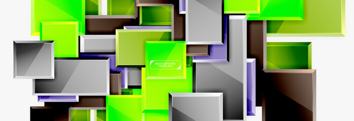 Abstract square composition for background, banner or logo