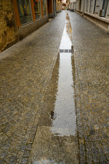 Gasse in Mendrisio, Tessin, Schweiz