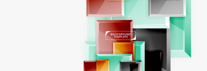 Minimal square banner abstract background