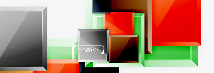 Minimal square banner abstract background