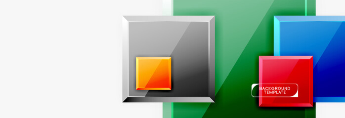 Fototapeta premium Minimal square banner abstract background