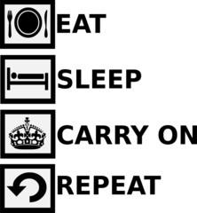 Eat Sleep Carry On Repeat