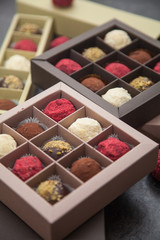  assorted truffles in a box