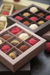  assorted truffles in a box