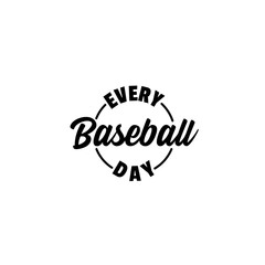 Baseball typography design template