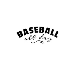 Baseball typography design template