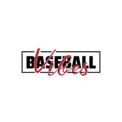 Baseball typography design template