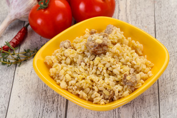 Bulgur with meat