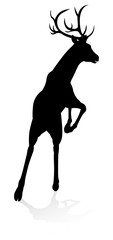 Fototapeta na wymiar High quality animal silhouette of a deer