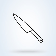 Knife line vector icon. Line with Editable stroke. Single high quality outline symbol