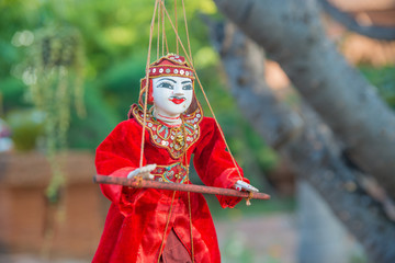 Bonecos marionetes (puppets) em Bagan, Myanmar.