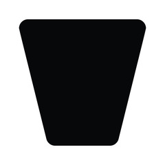 A black and white silhouette of a cocktail glass