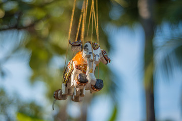 Bonecos marionetes (puppets) em Bagan, Myanmar.