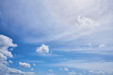 Clouds on a blue sky sunny day