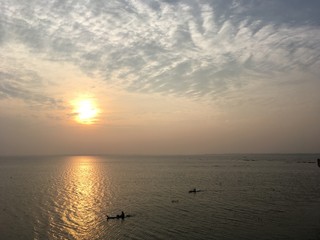 sunset on sea