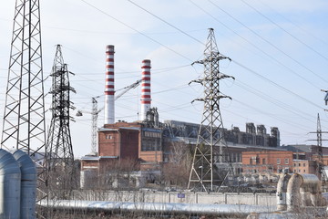 Industrial landscape. Plants.