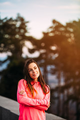 Fitness woman outside