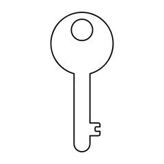 Old key outline icon. linear style sign for mobile concept and web design. Key simple line vector icon. Password symbol 