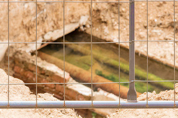pipeline accident behind the fence