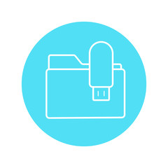 Obraz premium File folder and USB Memory Drive icon