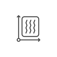 Mattress size line icon