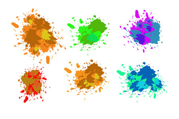 Smudges of various colors on a white background like beauty