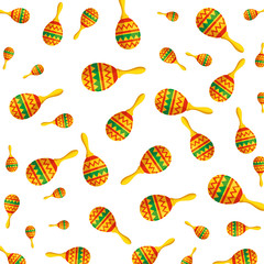 mexican maracas pattern background