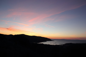 Die Insel Elba hat mich mit ihrem Lichtspiel am Morgen und Abend verzaubert und mit Mut gegeben, mein Leben zu verändern, Sunset Insel Elba