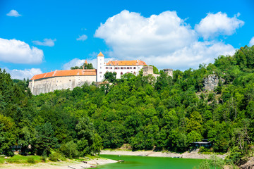 Fototapeta na wymiar Bitov Castle with Vranovska Dam, Czech Republic