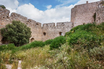 Fototapeta na wymiar The ruins of the ancient Kritinia castle at Rhodes island, Greece