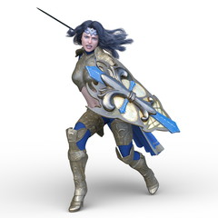 Fototapeta premium 戦う女戦士