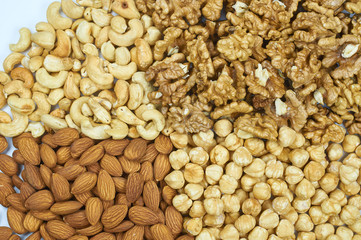 raisins nuts almonds cashews hazelnuts walnut mix platter texture