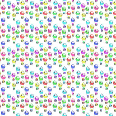 Seamless pattern of watercolor balloons for children's party or birthday design