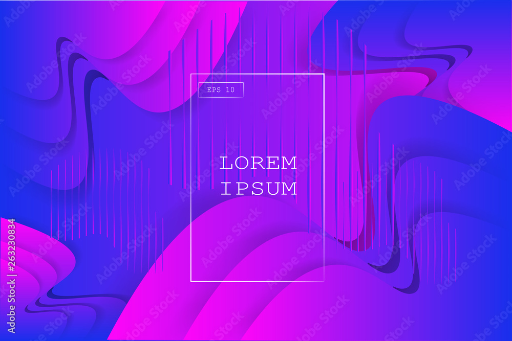Poster colorful liquid geometric background with fluid shapes composition.eps10 vector