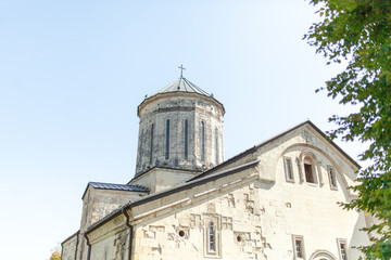 Fototapeta na wymiar Georgia, Martvili 01 September 2018 Monastery is a Georgian monastic complex. Martvili-Chkondidi Cathedral