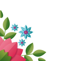 Obraz premium border floral flowers